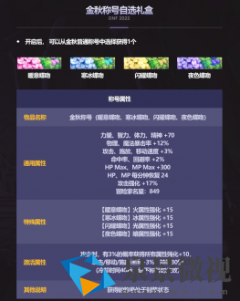 dnf2022金秋套礼包内容一览 dnf2022年金秋礼包爆料