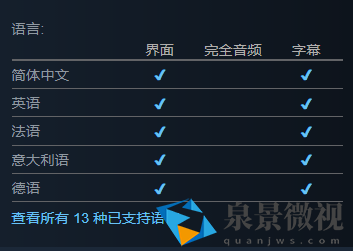 多元生活支持中文吗 游戏支持语言一览