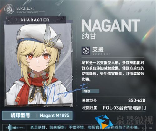 少女前线2追放纳甘值得培养吗 少女前线2追放纳甘技能强度解析